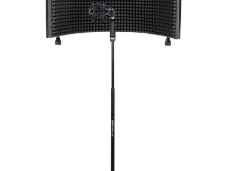 Rockville Recording Package w Round-Base Microphone Stand+Foam Shield+Shockmount For Cheap