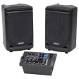 Samson Church School Portable 6  Audio Visual Speaker Sound System + Mic + Stand Fashion