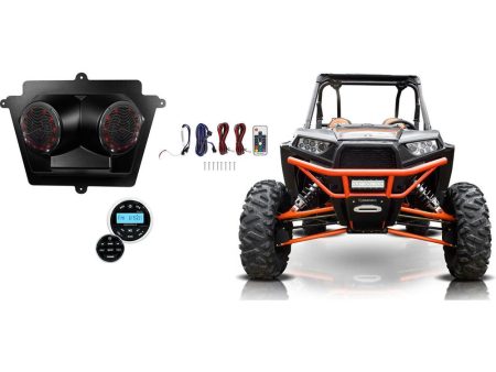 (2) Overhead LED Speakers+Bluetooth Gauge Receiver For 2012-2018 Polaris RZR 570 Online now