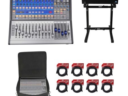 PRESONUS Studiolive SL-1602 USB 16.0.2 Digital Mixer+Stand+Case+(8) XLR Cables Sale