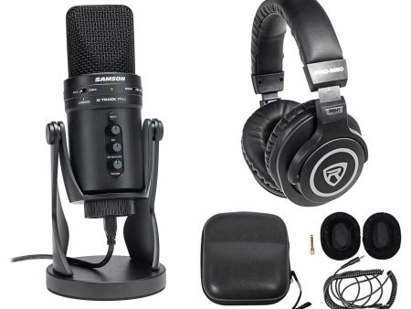 SAMSON G-Track Pro Studio USB Podcast Microphone Mic+Interface+Headphones Discount