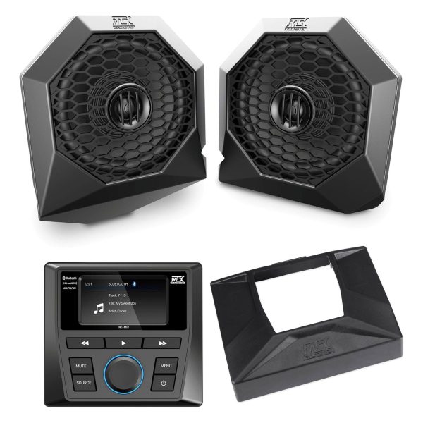 Speakers for 14-18 Polaris RZR XP1000 900+Pods+Amp Bluetooth Player+Dash Kit Cheap