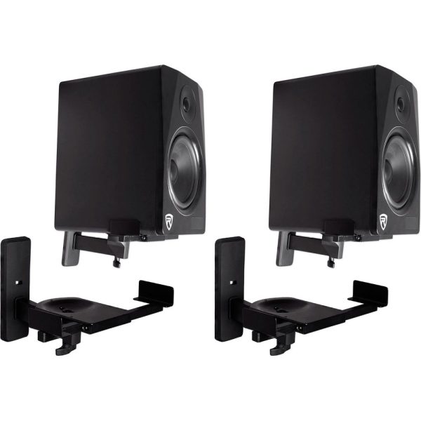 (2) SAMSON M30 Powered Studio Computer Podcast Monitors Speakers+Wall Brackets Online Hot Sale