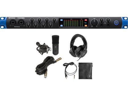 Presonus STUDIO 1824C 18x18 USB Audio Recording Interface Bundle with Mackie Headphones & Mic Hot on Sale