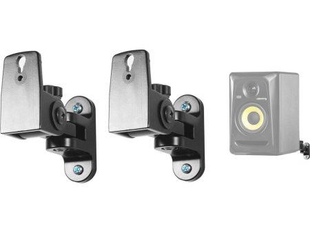 (2) Hidden Wall Mount Swivel Brackets For KRK RP4G3 Studio Monitor Speakers Online now