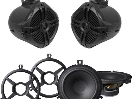 ALPINE SPV-65X-WRA 6.5  Coaxial+Rollbar Speakers for 2007-2018 Jeep Wrangler JK Discount