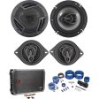 2) Rockville RV6.3A 6.5  Speakers+2) 5.25  Speakers+4-Channel Amplifier+Amp Kit Online