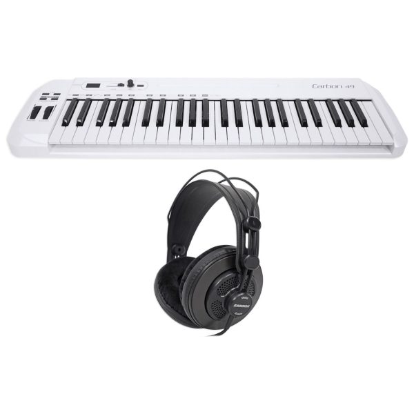 Samson Carbon 49 Key USB MIDI DJ Keyboard Controller + Software + Headphones Discount