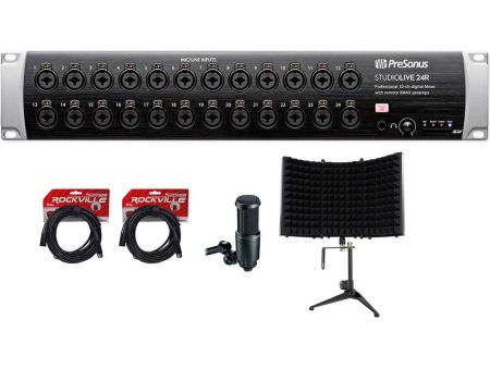 PRESONUS Studiolive 24R Digital Rack Mount Mixer+Audio Technica Mic+Foam+Cables Fashion