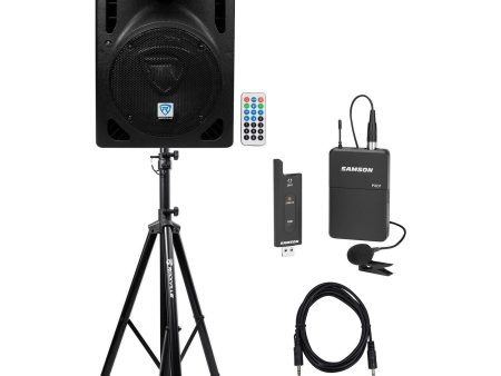 Rockville RPG8BT 8  Church School Audio Visual Speaker System w  Lavalier Mic Online now