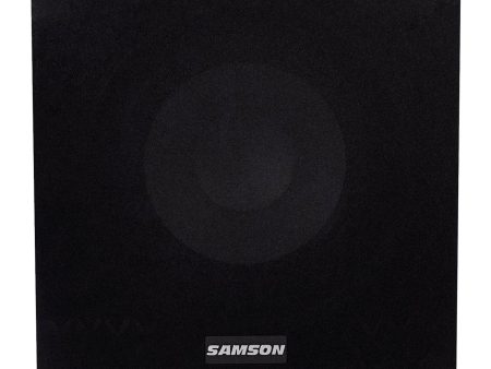 Samson MediaOne 10S 10  100 Watt Powered Studio Subwoofer Sub + Acoustic Riser Supply