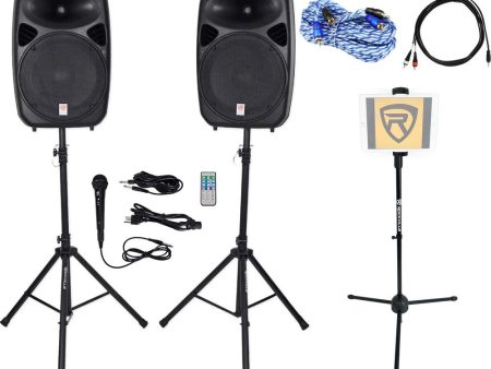 Rockville Pro 15  iphone ipad Android Laptop TV Powered Karaoke Machine System Discount