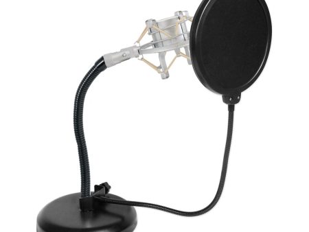 Samson MD5 Gooseneck Podcast Podcasting Mic Stand+Shockmount+Pop Filter Online now