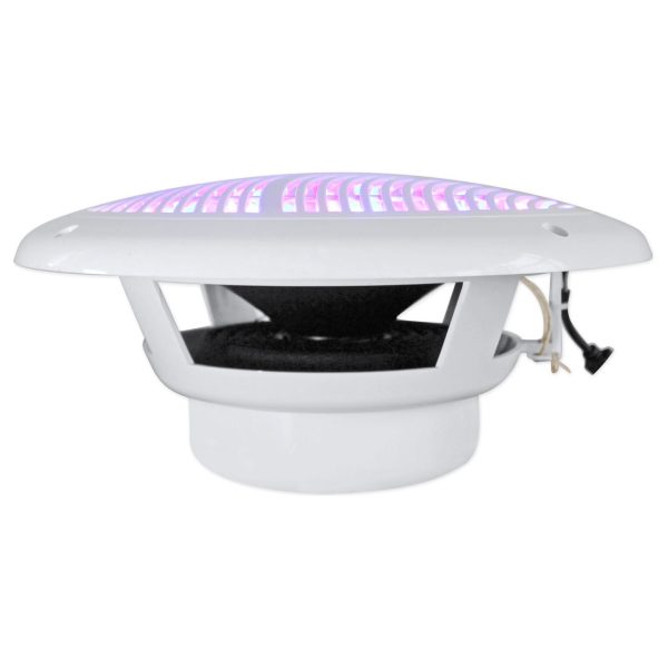 Rockville RMC80LW 8  800w 2-Way White Marine Speakers w Multi Color LED + Remote Online