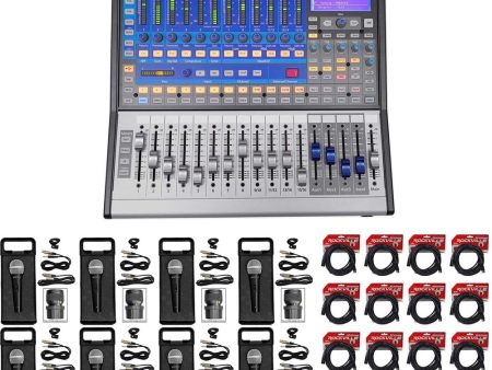 PRESONUS Studiolive SL-1602 USB 16.0.2 Digital Mixer+(15) XLR Cables+(8) Mics For Sale