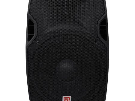 (2) Rockville SPGN154 15  Passive 1600w DJ PA Speakers+LED Stands+Remote+Cables For Cheap