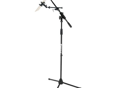 Rockville Microphone Mic Stand w  Boom+Tripod Base+Smartphone Tablet iPad Mount Online now