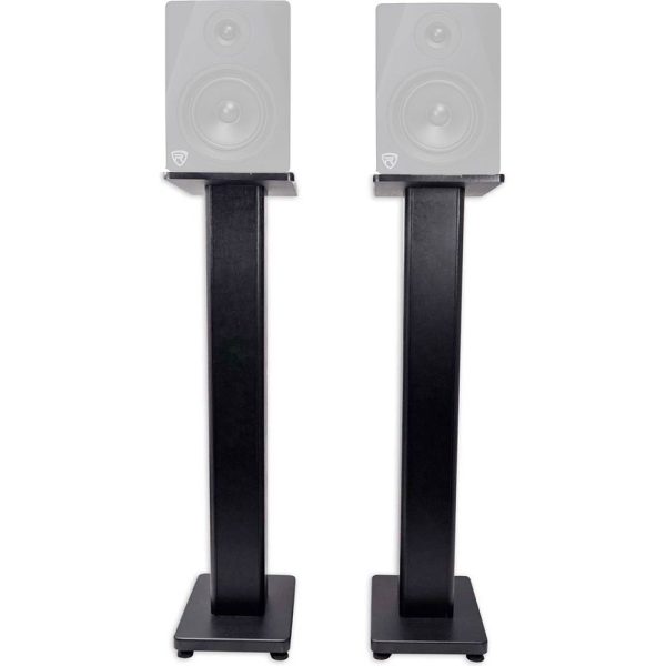 (2) Rockville 28  Studio Monitor Speaker Stands For Rockville DPM5B Hot on Sale