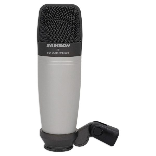 Samson C01 Studio Recording Podcast Microphone+Shock Mount+Gooseneck Mic Stand Online Sale