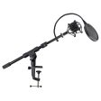 Samson MBA18 Microphone Boom Arm Studio Podcast Mic Stand+Pop Filter+ShockMount Hot on Sale