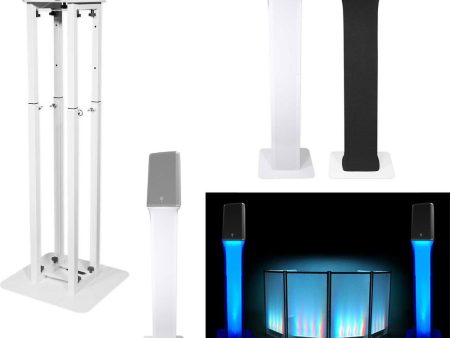 (1) Rockville White Adjustable Totem Stand For Electro-Voice ZLX-15P 15  Speaker For Discount