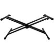 Rockville X Braced Keyboard Stand+White Scrim Cloth+DMX Par Can Wash Light Supply