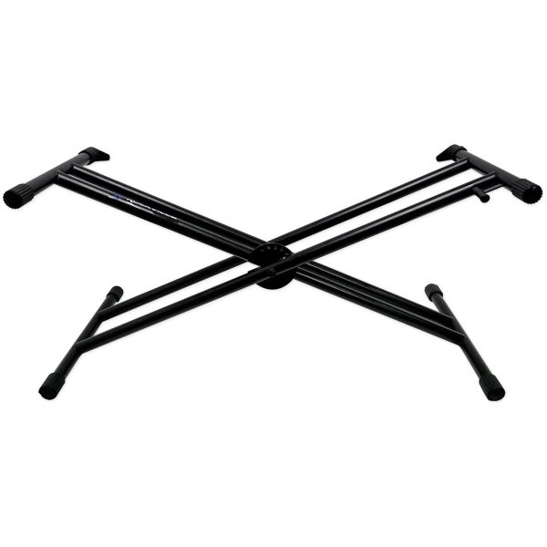 Rockville X Braced Keyboard Stand+White Scrim Cloth+DMX Par Can Wash Light Supply