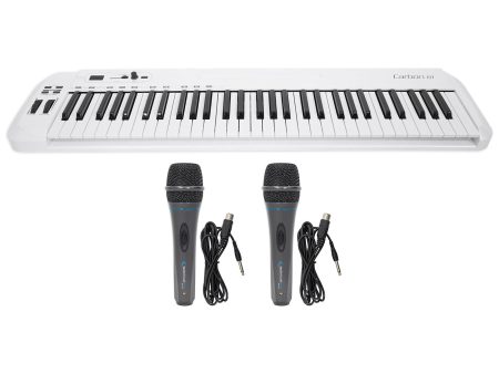 Samson Carbon 61 Key USB MIDI DJ Keyboard Controller+Software+(2) Microphones Supply