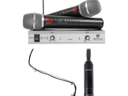 Samson CM12C Hanging Choir Microphone or Orchestra Mic+2) Handheld Wireless Mics Hot on Sale